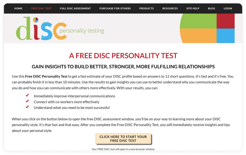 Free DISC Profile & Assessment - Free Personality Assessment